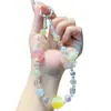 Nueva Cadena para Teléfono Móvil de Cuentas que Cambian de Color Cadena de Cristal con Mariposa Luminosa 3D Coreana Cadena Original Hecha a Mano para Teléfono Móvil
