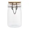 Pote de Vidro para Armazenamento de Alimentos com Tampa Hermética de Bambu 210ml - Wolff