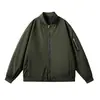 Chaqueta de Béisbol para Hombre de Primavera y Otoño, Chaqueta Casual Pilot de Color Sólido de Moda para Jóvenes
