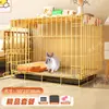 Jaula para conejos perro pequeño interior plegable con inodoro teddy que perro de tamaño mediano Corgi lado animal mascota nido de conejo dedicado