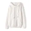 Suéter con capucha de algodón liso forrado de felpa para otoño e invierno para hombres y mujeres con capucha holgada sudadera con capucha para parejas comercio exterior suministro al por mayor