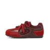 Zapatillas de Entrenamiento Alemanas Rojas Retro para Mujer 2026 Nuevo Otoño Súper Populares Versátiles Planas de Caña Baja Zapatos Deportivos Casuales
