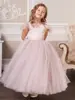 Vestido Infantil, Vestido Princesa Estiloso, Vestido de Noite para Apresentação de Piano de Menina no Outono, Vestido Tutu de Florista para Casamento