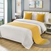 Borde de Cama Defensa Tela Sucia Moderno Simple Lujo Ligero Hogar Hotel Bandera de Cama Toalla de Pie de Cama Color Sólido Ropa de Cama Cubierta de Cama
