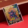 Dzambala Negro pintado tibetano pintura Thangka pintada a mano lienzo central impresión microchorro Thangka cultural y creativo Zakiralam al por mayor