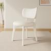 Silla de Comedor de Madera Maciza para Uso Doméstico, Silla Moderna Estilo Crema con Cojín Suave, Taburete de Comedor, Silla de Comedor con Respaldo de Lujo Ligero para Reuniones de Hotel para Adultos