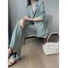 Traje de pantalón ancho para mujer estilo británico primavera y otoño versión coreana de moda casual moda