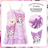 Vestido fino sin mangas pijama infantil verano falda de tirantes niña niños medianos y grandes traje de princesa para casa lote