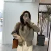 Cárdigan de punto con doble cremallera, chaqueta 100% lana pura, nuevo estilo corto para otoño e invierno, sudadera con capucha para mujer, casual para figuras petite