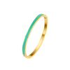 Joyería de moda europea y americana de comercio exterior, pulsera de acero inoxidable con cierre dorado para mujer, versión estrecha, pulsera de acero de titanio.