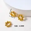 Acessórios de cristal DIY para pulseiras, contas espaçadoras douradas com areia, materiais para joias banhados a ouro cobre e acessórios de cordão feitos à mão