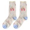 Nuevos calcetines de malla para primavera y verano de tubo puro de viento para mujer calcetines finos de rizo de viento coreano calcetines de dibujos animados Zhuji venta al por mayor