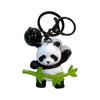 Llavero de panda de bambú, exquisito colgante de panda de bambú, mochila colgante para coche, llavero de regalo al por mayor