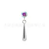 Pendientes de aleación de titanio F136 con circonita, pendiente para el cartílago de la oreja con borla de tira de Sauron, populares en Europa y América, joyería para perforación corporal para mujeres