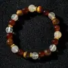 Pulseras de Cristal de Moda Estilo Europeo y Americano Transfronterizo, Cuentas Redondas de Piedra Ojo de Tigre, Pulseras de Piedra Natural, Pulseras de Cuentas