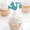 Decoración creativa para fiesta temática de revelación de género del bebé, papel flash multicolor, regalo de pájaro, grulla de regalo, inserción de tarjeta para pastel