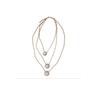 Cadena de clavícula elegante con personalidad simple y elegante de moda con perlas multicapa retro de Corea del Sur