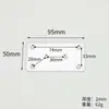 Soporte de Ángulo Multitaladro Plano de 180 Grados Conector de Fijación para Muebles, Pieza Recta Larga de Hierro, Estantería de Acero Inoxidable Acero Laminado en Frío