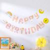 Banderines de cumpleaños con dibujos animados creativos, arcoíris, sol, niña, bebé, decoración infantil, accesorios de escena