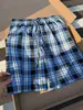 Pantalones cortos de cuadros de moda estilo Hong Kong para hombre, pantalones cortos transpirables, holgados y casuales para correr, baloncesto y deportes al aire libre en verano