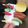 Pinza de pato divertida de simulación de personalidad, pasador de pelo de fruta, comida, juego, lindo, pasador de snacks, accesorios para el cabello, tocado, venta al por mayor