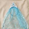 Diadema Corona de Princesa Congelada para Niños con Velos Largos, Pasador, Pinza para el Cabello de Princesa, Diadema Infantil para Disfraz de Actuación
