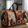 2026 Nova Série Animal Cavalo Transfronteiriça Bolsa de Viagem Acolchoada Portátil para Curta Distância Bolsa Multifuncional para Esportes Fitness