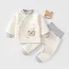 Macacão Quente para Bebês Recém-Nascidos Outono/Inverno Roupa para Exterior Conjunto de Três Camadas de Calor para Bebês/Crianças Pequenas Peça Dupla