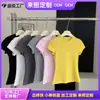 Camiseta Básica de Algodão Puro para Mulheres, Manga Curta, Gola Redonda, Caimento Regular, Versátil, Novo Lançamento de Verão Mais Vendido, com Design Elegante que Afina e Valoriza a Silhueta