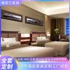 Adesivos de placa de alta densidade madeira maciça couro pintura cama hotel móveis MDF cama cama novo estilo chinês móveis atacado