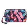 Venta al por mayor de fábrica nueva cartera monedero bolso femenino coreano estampado cartera bolso para teléfono móvil cartera de dama bolso de tela para correr