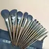 Set de 14 Brochas de Maquillaje para Principiantes, Contorno de Ojos, Polvo Suelto, Iluminador, Corrector, Sombra de Ojos, Set Completo con Cerdas Suaves para Maquilladores
