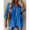 2026 Europeu e Americano Amazon Comércio Exterior Transfronteiriço Verão Novo Camisa Cardigan Feminino Manga Longa Solta Tamanho Grande Estampada em 3D