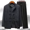 Traje Tang tradicional estilo chino para hombres de mediana edad y mayores, adecuado para primavera y otoño, perfecto para bodas, celebraciones y cumpleaños, un conjunto de ropa para abuelos