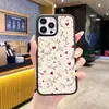 Diseño de Vid de Amor Retro de Venta Caliente Transfronteriza Adecuado para iPhone 17 Funda de Teléfono Elegante Cubierta Protectora de Cristal Apple 18Pm