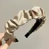 Tiara de Gipsófila com Strass para Mulheres 2025 Novo Estilo de Moda de Alta Qualidade Tiara Alta Plissada para Cabeça Grampo de Cabelo