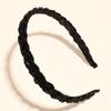 Diadema con cruz de cristal estilo coreano, hecha a mano, trenzada, de colores, sencilla y a la moda, con sello para el cabello que combina con todo.