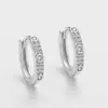 Pendientes de Doble Fila de Diamantes con Estrella de Estilo Europeo y Americano, Nuevo Diseño de Nicho, Clips para Orejas de Lujo para Mujer, Pendientes de Moda Personalizados