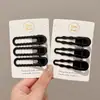 Horquilla Nueva de Estilo Sin Costuras con Borde Negro Mate Simple para Flequillo Lateral, Pinza de Pelo de Pato, Elegante Accesorio para el Cabello