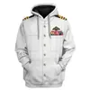 Sudadera con capucha y estampado digital 3D de uniforme militar europeo y americano transfronterizo, abrigo de cosplay