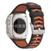 Adequado para Pulseira de Silicone Apple Watch iWatch S10 Pulseira de Silicone com Padrão de Pneu Duas Cores