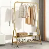 Perchero de pie simple para dormitorio, tendedero para uso doméstico, perchero de interior, colgador de ropa para balcón, estante para colgar bolsos