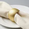 Anillos metálicos para servilletas más vendidos transfronterizos para mesas de hotel, cierres para servilletas con textura mate, anillos dorados simples para servilletas al por mayor