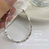 Pulseira de prata esterlina S925 com contas de Hylan facetadas e quebradas para mulheres, super brilhante, prata quebrada, par de duas ou mais joias no atacado