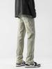 Pantalones vaqueros de calle estilo americano para hombre, adolescentes, primavera y otoño, pantalones rectos con cremallera de marca de moda de alta gama para hombre, ropa para hombre
