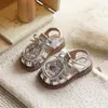 Sandalias para Niñas con Punta Cerrada, Nuevo Estilo Verano 2026, Zapatos Tejidos de Moda para Niñas Pequeñas tipo Princesa con Suela Suave