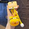 Baimao Original Descompresión Pez de Madera Golpear Estabilidad Emocional Llavero de Buda Lindo Lindo Mascota Tortuga Colgante Mochila Escolar