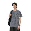 Fabricantes de origen camiseta de manga corta de seda de hielo para hombre verano 2024 delgada transpirable secado rápido holgada cuello redondo talla grande top
