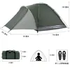 Tienda de Campaña Doble Personalizada para Exteriores Transfronteriza para Viajes de Ocio en Familia, Tienda Túnel a Prueba de Viento e Impermeable