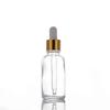Frasco gotero transparente para aceite esencial, frasco pulverizador de 20 ml, multiespecificación, subbotella cosmética portátil, frasco de vidrio esmerilado al por mayor